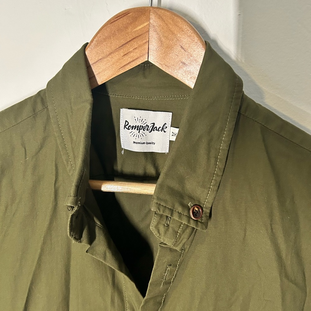 Men’s army green romper